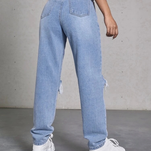 Shein Brand New High Waist Straight Leg Jeans Size 2 - Picture 7 of 12